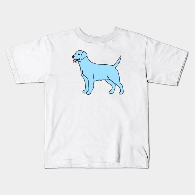 Light Blue Dog Kids T-Shirt by Kelly Louise Art